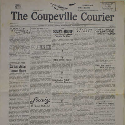 Coupeville Courier, September 18, 1952