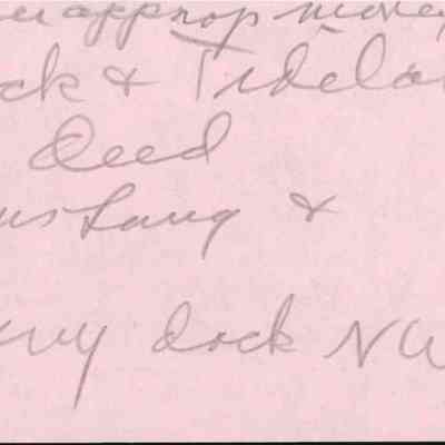 Handwritten Note About John Lang