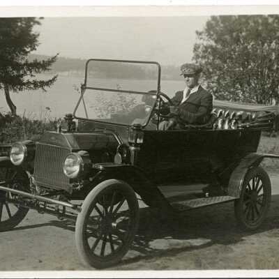 Chris Hulst in Ford Convertible