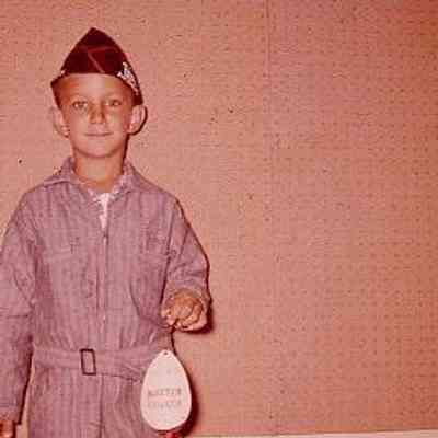8. Brooks Service Opening Event - Sept. 1959: KJH holds a fishing lure