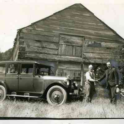 Alexander, Abram Lansdale, and D.C. Smith at Alexander Blockhouse