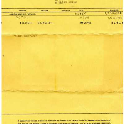 Statement, Bank