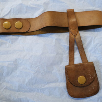 1914 Lady's Leather Belt with Coin Purse