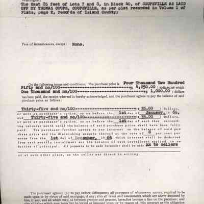 Real Estate Contract - Frank and Dorothy Dickey