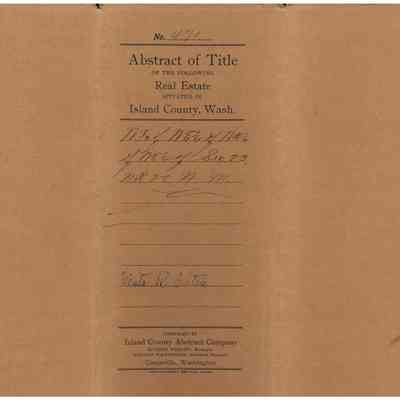 Abstract of Title - Sylvanus C. Harris