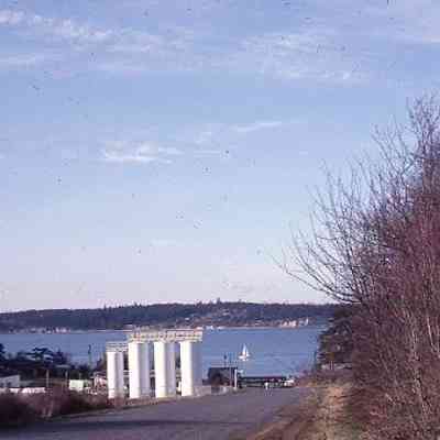 193. E&E Oil storage bulk plant with Penn Cove in background: E & E Oil - March 1977
