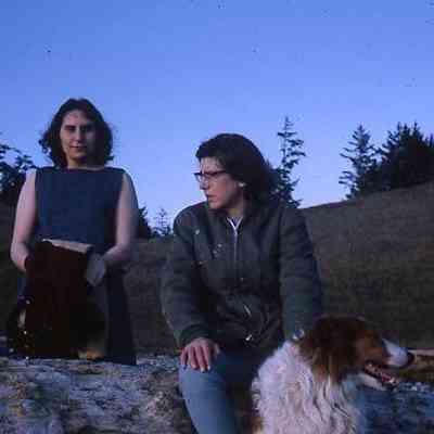 200. JJC, WJC, and Shep (dog) at Lake Pondilla: Lake Pondilla - Apr 6, 1964