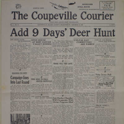 Coupeville Courier, October 30, 1952
