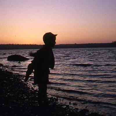 244. KJH at Coupeville City Beach - evening: Coupeville - June 1957