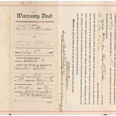 Warranty Deed - O.S. Van Olinda to Lester Still