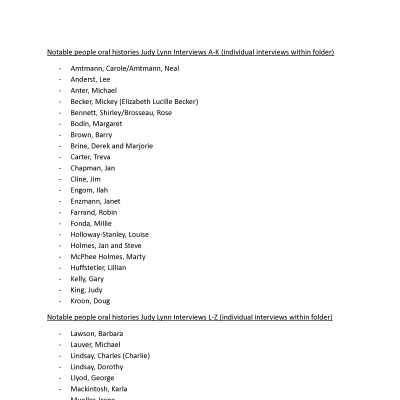 Oral History Index