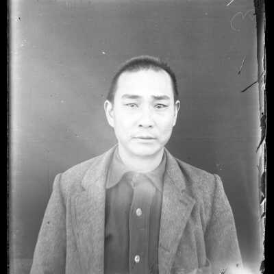 Asian Man - Negative, Glass-plate