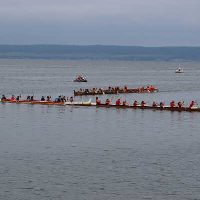 Lady Rose, Autumn Rose, and Thunder II Canoes - Lummi Nation