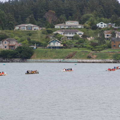 Lady Rose, Autumn Rose, and Thunder II Canoes - Lummi Nation