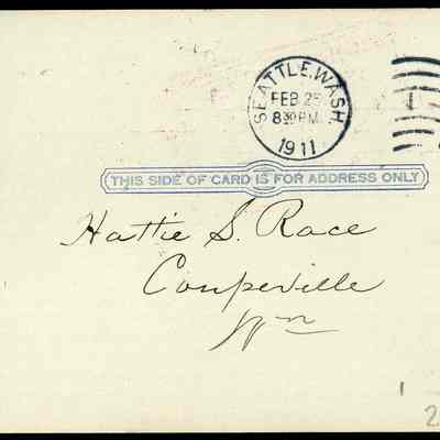 City Treasurer's Notice - Hattie S Race, 1911