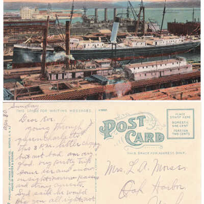 The Seattle Dry Dock Co's Shipyard, Seattle USA