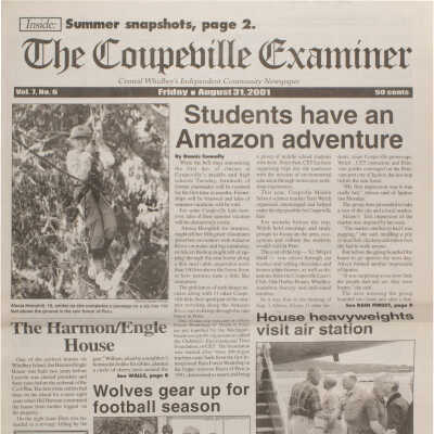 Coupeville Examiner, August 31, 2001