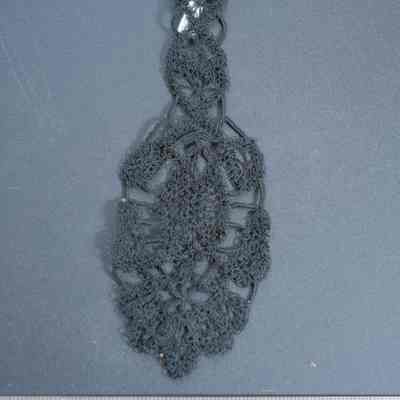 469 - black tatted jabot: Made by Phebe C. Arnold
