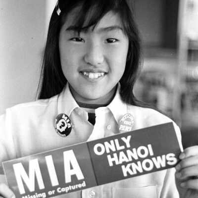 Young Girl with MIA sticker - Print, Photographic