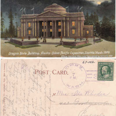 Forestry Building with Washington State Building in the Foreground