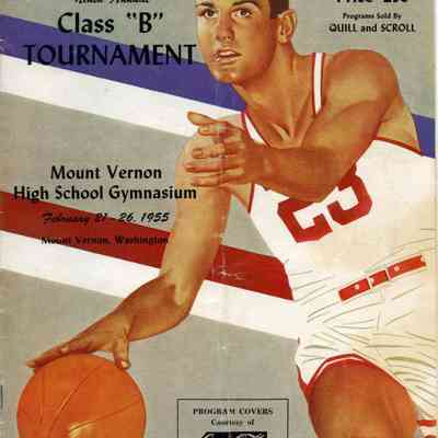 Northwest District "B" Basketball Tournament Program, 1955