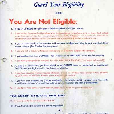 Washington High School Athletic Association Eligibility Rules