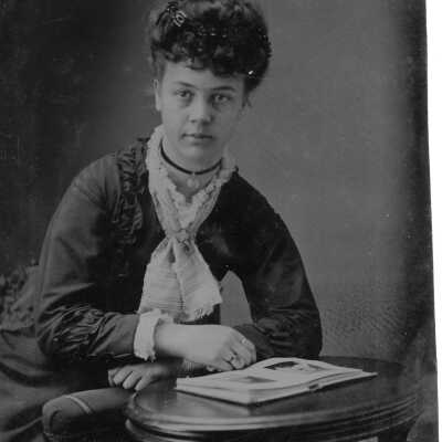 Tintype, Mattie Power, twin dau. of Dr. Isaac Power. Acc.# 2019.018.038