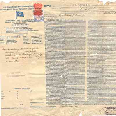 Shipping Record for Schooner Suva