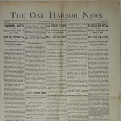 Oak Harbor News Oct. 27, 1911.