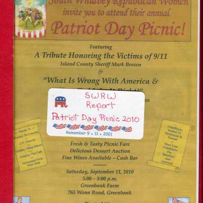 South Whidbey Republican Women Report, Patriot Day Picnic 2010