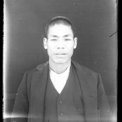 Asian man - Negative, Glass-plate