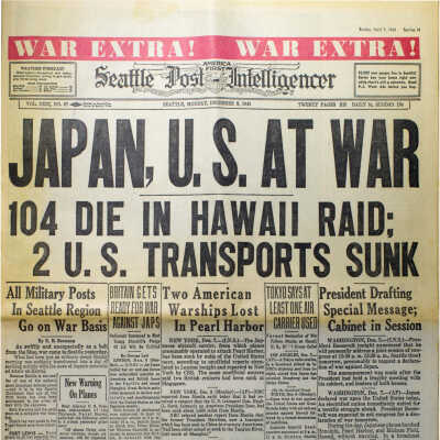 Seattle Post Intelligencer Commemorative Edition, December 8, 1941