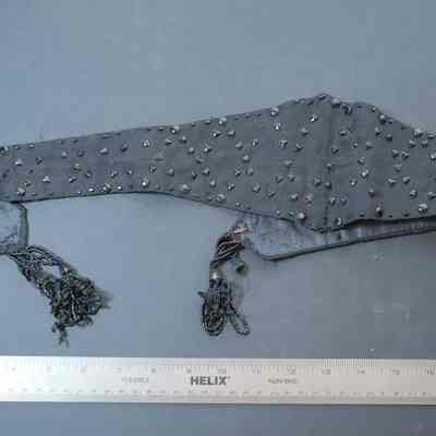 2023.dpw.363 - belt - black w/ jet beads