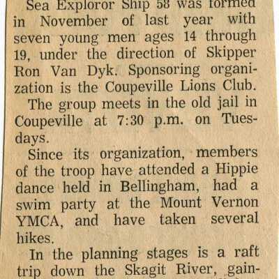 Newspaper - Sea Scouts - Coupeville Lions Club