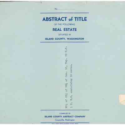 Abstract of Title - Section 18, 10 Acres