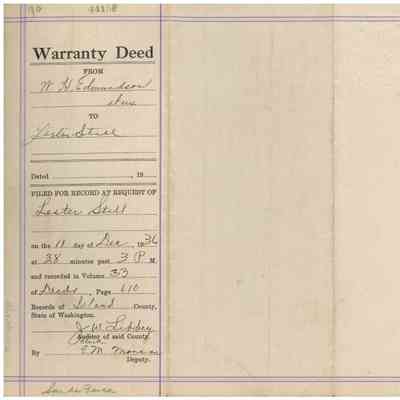 Warranty Deed - W. H. Edmundson to Lester Still