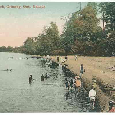 Grimsby Beach bathers