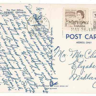 May 12, 1967 (Postmark): Back of postcard. Source: John Burtniak
