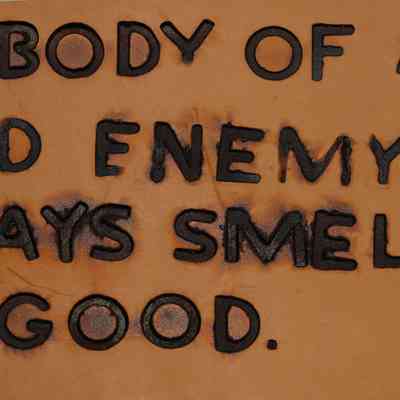 The Body of a Dead Enemy Always Smells Good