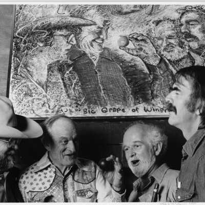 Untitled (Rene with R. Hudson, R. Arneson, and W. T. Wiley)