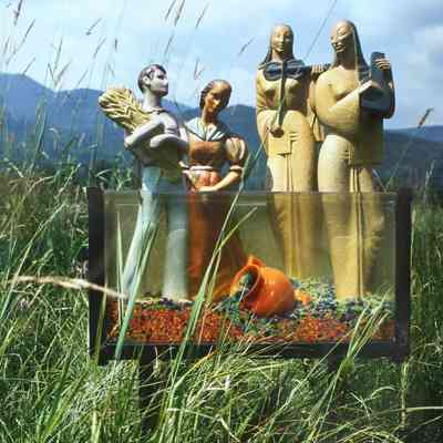 But the Harvest Songs Ring, / Down in the Fields / Where People are Happy / With What the Earth Yields, from Fish Tank Sonata