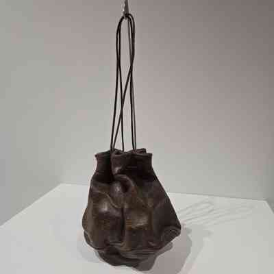 Brown Drawstring Bag