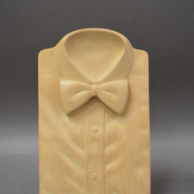 Wood Shirt with Bow Tie