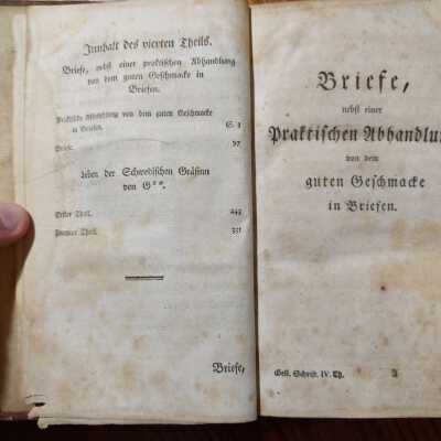 Briefe, nebft einer Praktischen Abhandlung von dem guten Geschmacke in Briefen - Treatise on good taste in letters