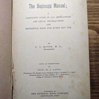 The Business Manual by Cy Moyer - signed by CL Hutchinson
