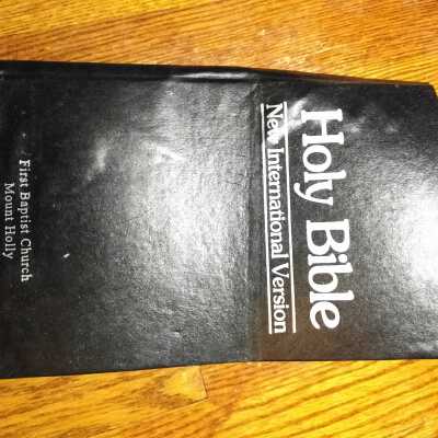 Holy Bible NIV - First Baptist Church - Damaged in fire on 7/21/2016