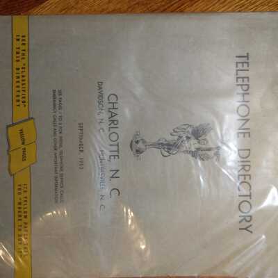Telephone Directory, Southern Bell, Charlotte, NC and area