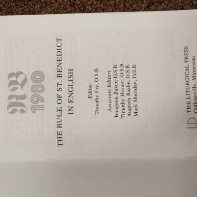 The Rule of St Benedict in English