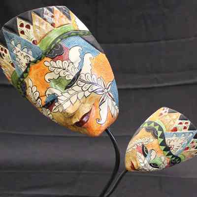 Large and Small Floral Masks