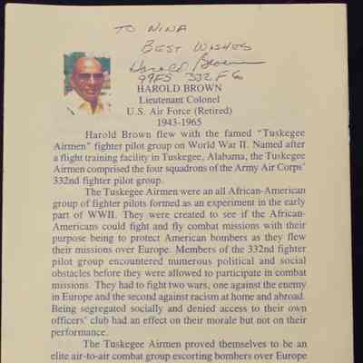 Harold Brown Lt. Col. 1943-1965